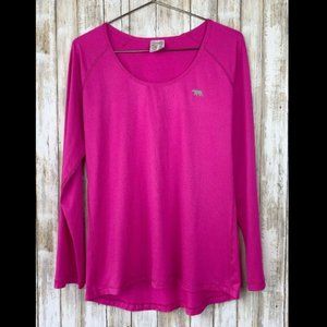 Running Bare Long Sleeve Pink Active Top Sz 12/14